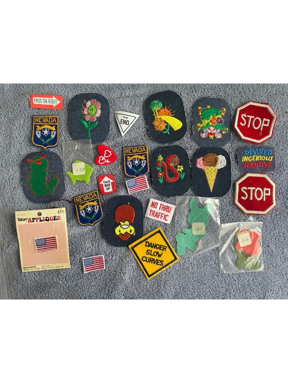 Vtg 1970-80s Embroidered Applique Patches Sew On Lot